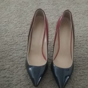 Black and red ombre heels